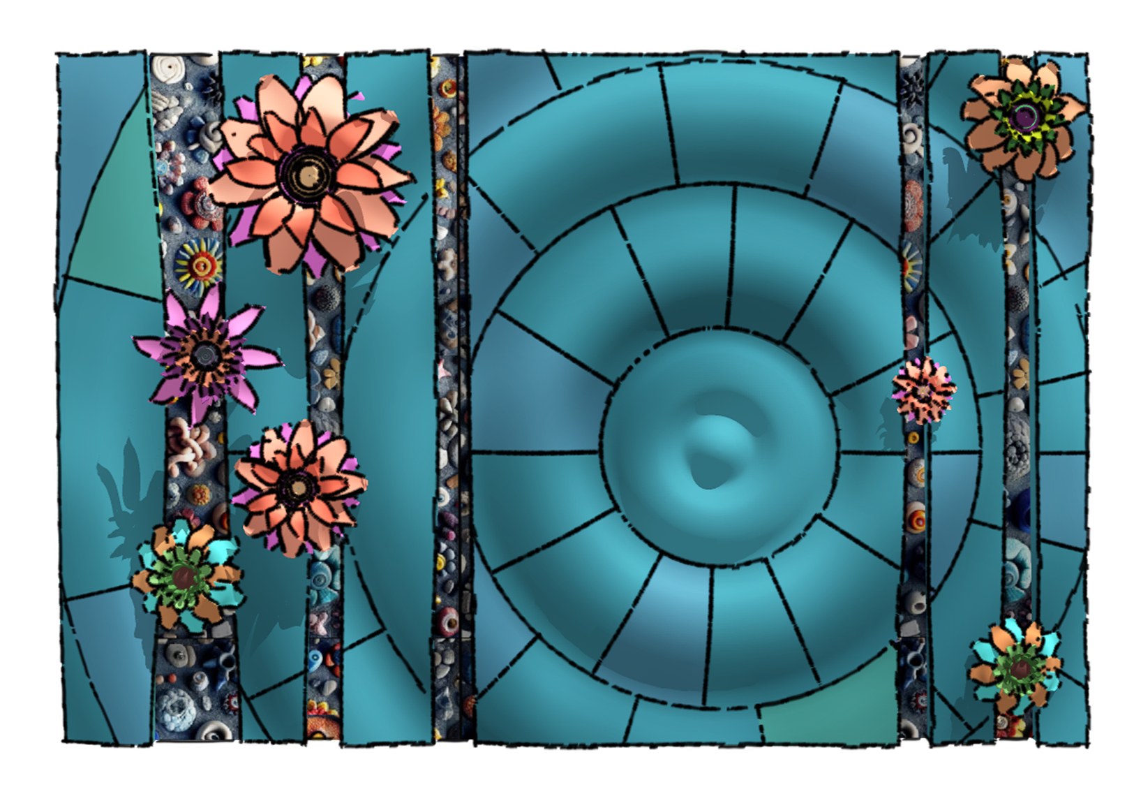 Design for the Herb Skolnick Mosaic Mural