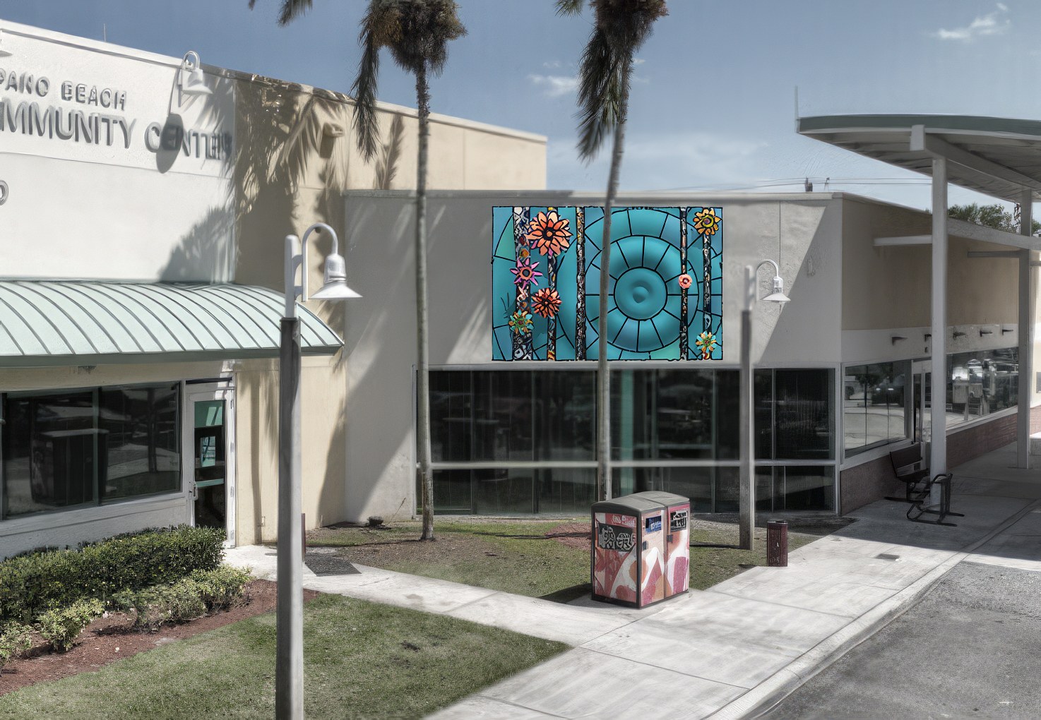 The mural shown on the community center